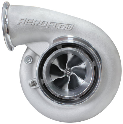 BOOSTED B7875 T4 1.25 Reverse Rotation Turbocharger 1150HP, Natural Cast Finish   External Wastegate, T4 Twin Entry Inlet Flange, V-Band Exhaust Flange