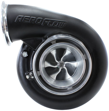 BOOSTED B7875 T4 1.25 Reverse Rotation Turbocharger 1150HP, Hi Temp Black Finish   External Wastegate, T4 Twin Entry Inlet Flange, V-Band Exhaust Flange