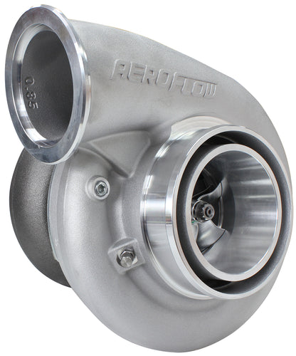 BOOSTED B7875 T4 1.25 Reverse Rotation Turbocharger 1150HP, Natural Cast Finish   External Wastegate, T4 Twin Entry Inlet Flange, V-Band Exhaust Flange