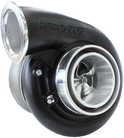 BOOSTED B7875 1.28 Reverse Rotation Turbocharger 1150HP, Hi Temp Black Finish   External Wastegate, V-Band Inlet & Exhaust Flanges