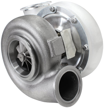 BOOSTED B7875 1.28 Reverse Rotation Turbocharger 1150HP, Natural Cast Finish   External Wastegate, V-Band Inlet & Exhaust Flanges
