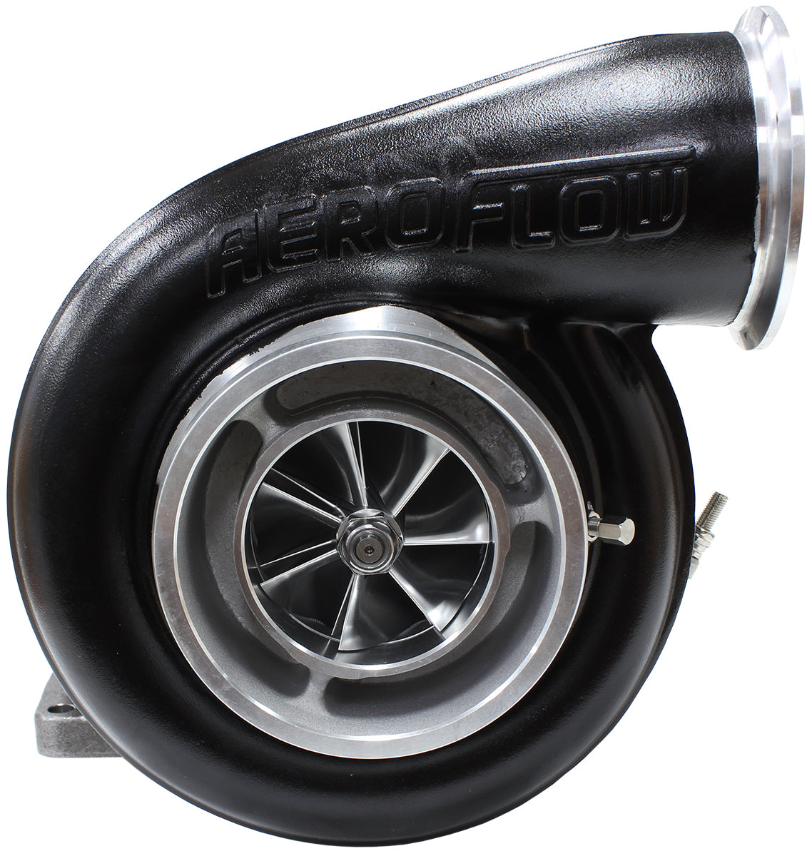 BOOSTED 7588 T6 1.32 Turbocharger 1500HP, Hi Temp Black Finish   External Wastegate, T6 Twin Entry Inlet Flange, V-Band Exhaust Flange