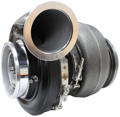 BOOSTED 7588 T6 1.32 Turbocharger 1500HP, Hi Temp Black Finish   External Wastegate, T6 Twin Entry Inlet Flange, V-Band Exhaust Flange