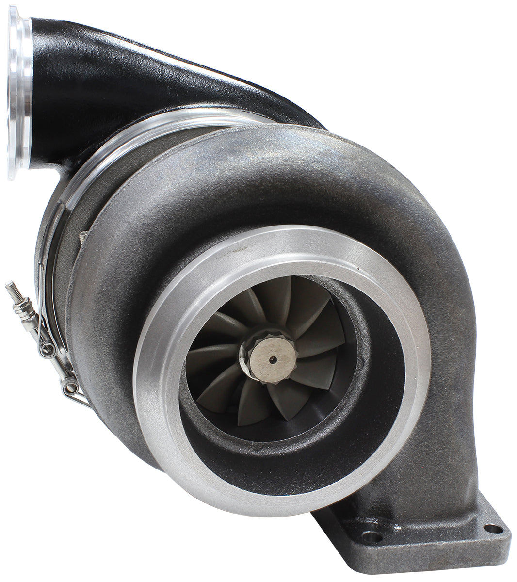 BOOSTED 7588 T6 1.32 Turbocharger 1500HP, Hi Temp Black Finish   External Wastegate, T6 Twin Entry Inlet Flange, V-Band Exhaust Flange