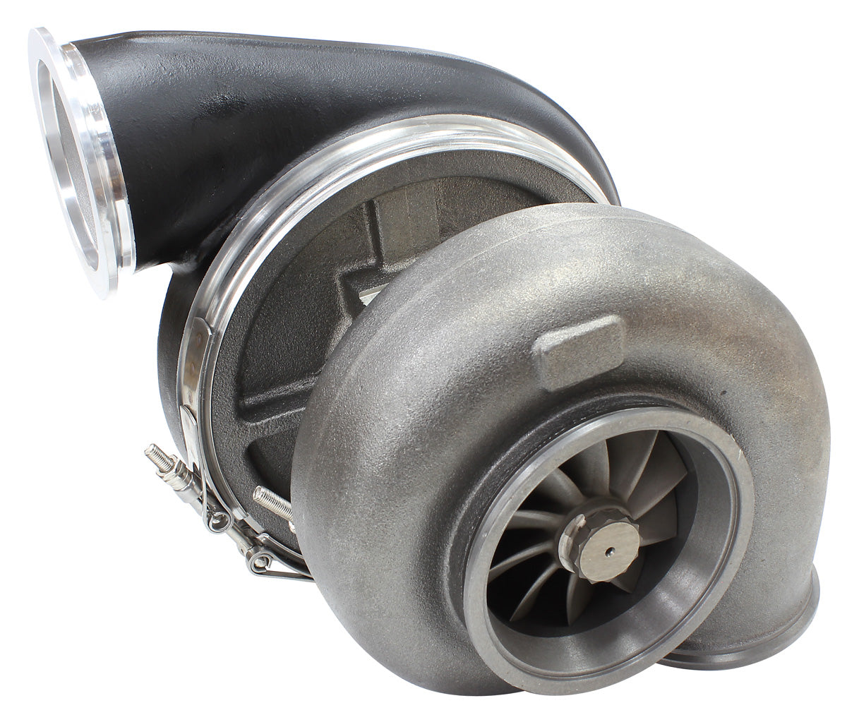 BOOSTED 7588 V-Band 1.31 Turbocharger 1500HP, Hi Temp Black Finish   External Wastegate, V-Band Inlet & Exhaust Flanges