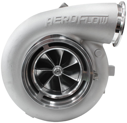 BOOSTED 94102 T6 1.24 Turbocharger 2500HP, Natural Cast Finish   External Wastegate, T6 Twin Entry Inlet Flange, V-Band Exhaust Flange