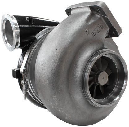 BOOSTED 94102 T6 1.24 Turbocharger 2500HP, Hi Temp Black Finish   External Wastegate, T6 Twin Entry Inlet Flange, V-Band Exhaust Flange