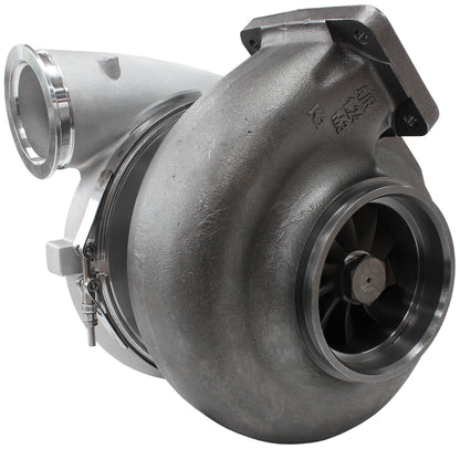 BOOSTED 94102 T6 1.24 Turbocharger 2500HP, Natural Cast Finish   External Wastegate, T6 Twin Entry Inlet Flange, V-Band Exhaust Flange