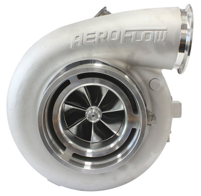 BOOSTED 94102 V-Band 1.22 Turbocharger 2500HP, Natural Cast Finish   External Wastegate, V-Band Inlet & Exhaust Flanges