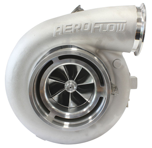 BOOSTED 94102 V-Band 1.22 Turbocharger 2500HP, Natural Cast Finish   External Wastegate, V-Band Inlet & Exhaust Flanges