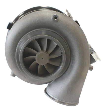 BOOSTED 94102 V-Band 1.22 Turbocharger 2500HP, Hi Temp Black Finish   External Wastegate, V-Band Inlet & Exhaust Flanges