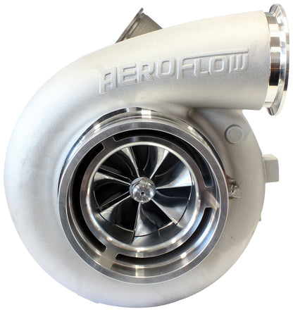 BOOSTED 98102 V-Band 1.22 Turbocharger 2500HP, Natural Cast Finish   External Wastegate, V-Band Inlet & Exhaust Flanges