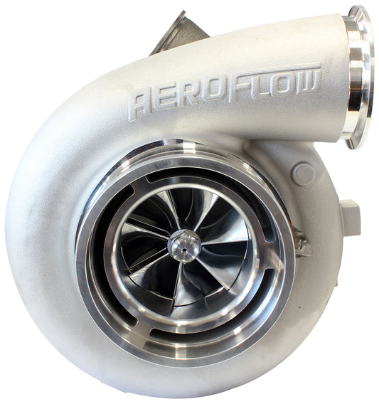 BOOSTED 98102 V-Band 1.22 Turbocharger 2500HP, Natural Cast Finish   External Wastegate, V-Band Inlet & Exhaust Flanges