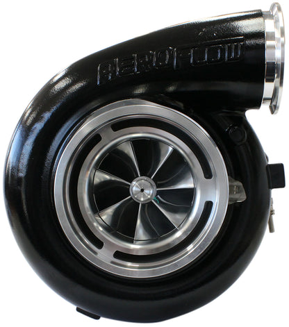 BOOSTED 98102 V-Band 1.22 Turbocharger 2500HP, Hi Temp Black Finish   External Wastegate, V-Band Inlet & Exhaust Flanges
