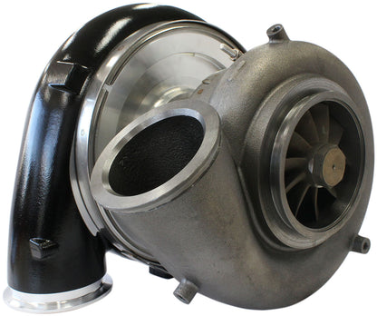 BOOSTED 98102 V-Band 1.22 Turbocharger 2500HP, Hi Temp Black Finish   External Wastegate, V-Band Inlet & Exhaust Flanges