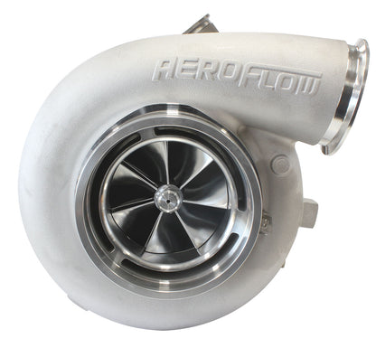 BOOSTED 106102 V-Band 1.22 Turbocharger 2500HP, Natural Cast Finish   External Wastegate, V-Band Inlet & Exhaust Flanges