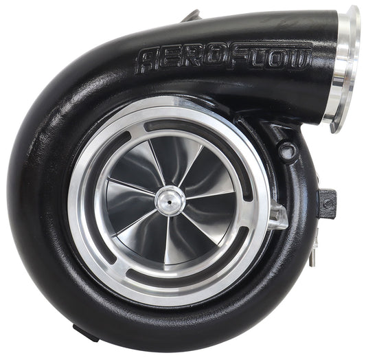 BOOSTED 106102 V-Band 1.22 Turbocharger 2500HP, Hi Temp Black Finish   External Wastegate, V-Band Inlet & Exhaust Flanges