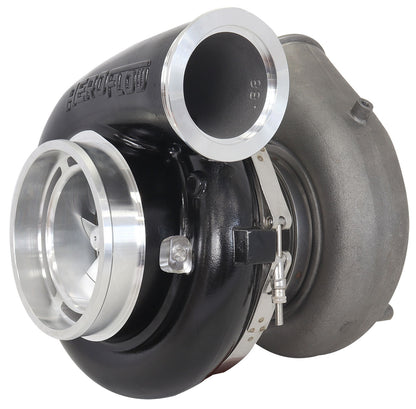 BOOSTED 106102 V-Band 1.22 Turbocharger 2500HP, Hi Temp Black Finish   External Wastegate, V-Band Inlet & Exhaust Flanges
