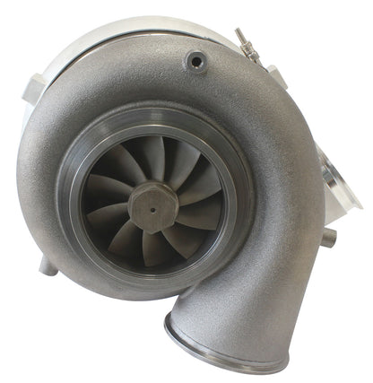 BOOSTED 106102 V-Band 1.22 Turbocharger 2500HP, Natural Cast Finish   External Wastegate, V-Band Inlet & Exhaust Flanges