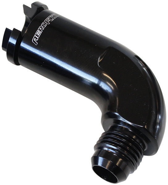 90° Push-On EFI Fuel Fitting   3/8" hose pressure side to -8AN, Black