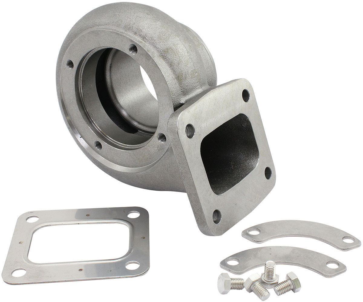 Boosted 0.96 A/R T4 Inlet & V-Band Outlet Turbo Exhaust Housing, Suits Boosted GEN 1 7875 Turbochargers    Cast Iron Material