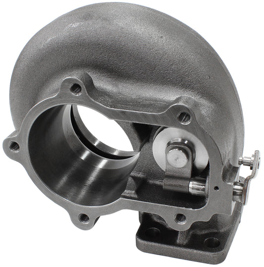 Boosted .64 A/R T25/T28 Inlet & Nissan 5 Bolt Outlet Turbo Exhaust Housing, Suits Boosted Nissan 4748, 5054 & 5447 Turbochargers    Cast Iron Material, Internal Wastegate