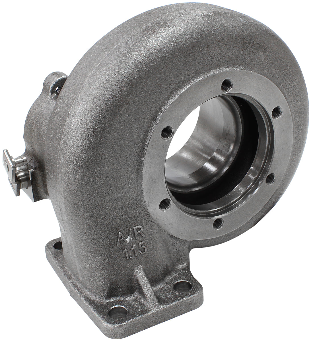 Boosted .64 A/R T25/T28 Inlet & Nissan 5 Bolt Outlet Turbo Exhaust Housing, Suits Boosted Nissan 4748, 5054 & 5447 Turbochargers    Cast Iron Material, Internal Wastegate