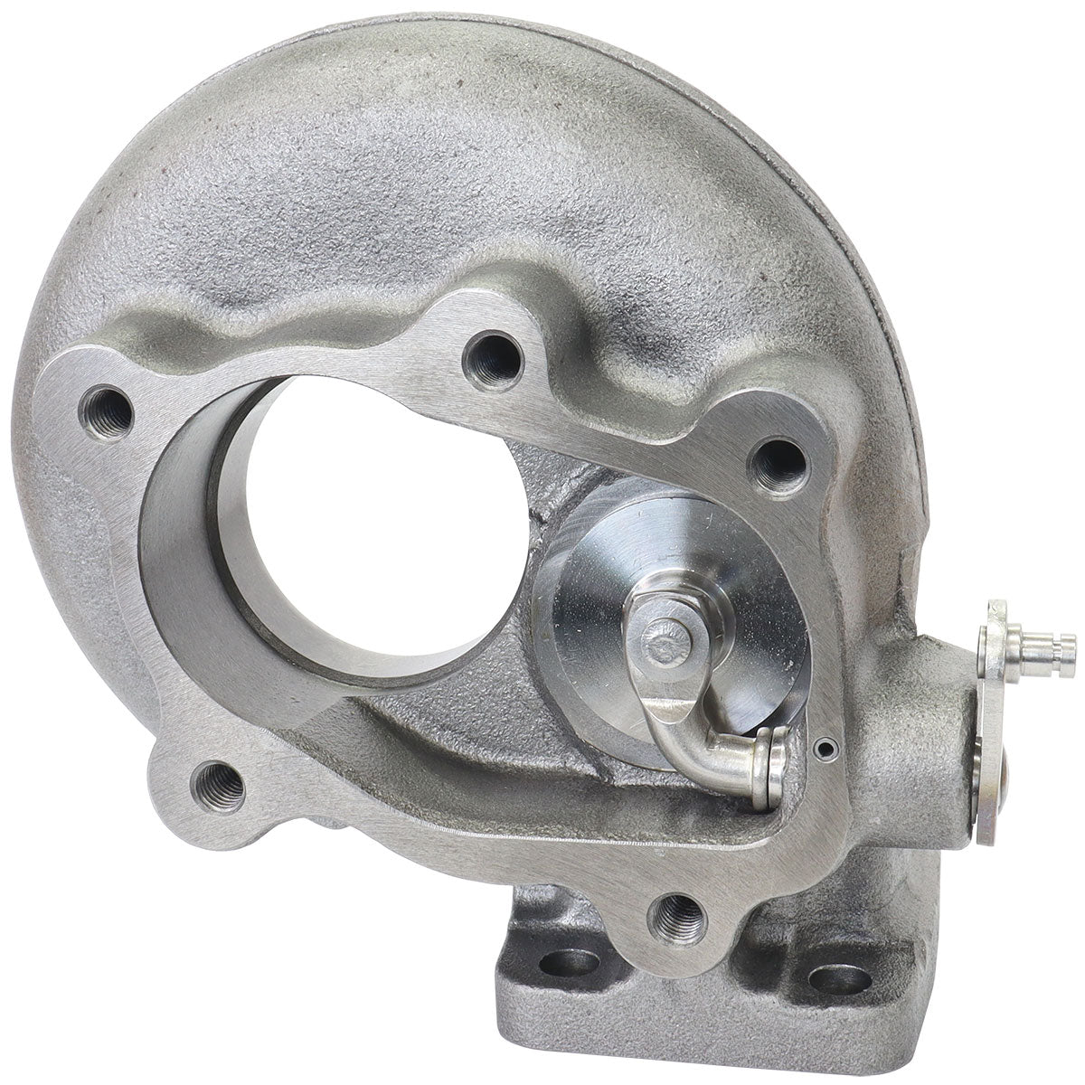 Boosted .86 A/R T25/T28 Inlet & Nissan 5 Bolt Outlet Turbo Exhaust Housing, Suits Boosted Nissan 4748, 5054 & 5447 Turbochargers    Cast Iron Material, Internal Wastegate
