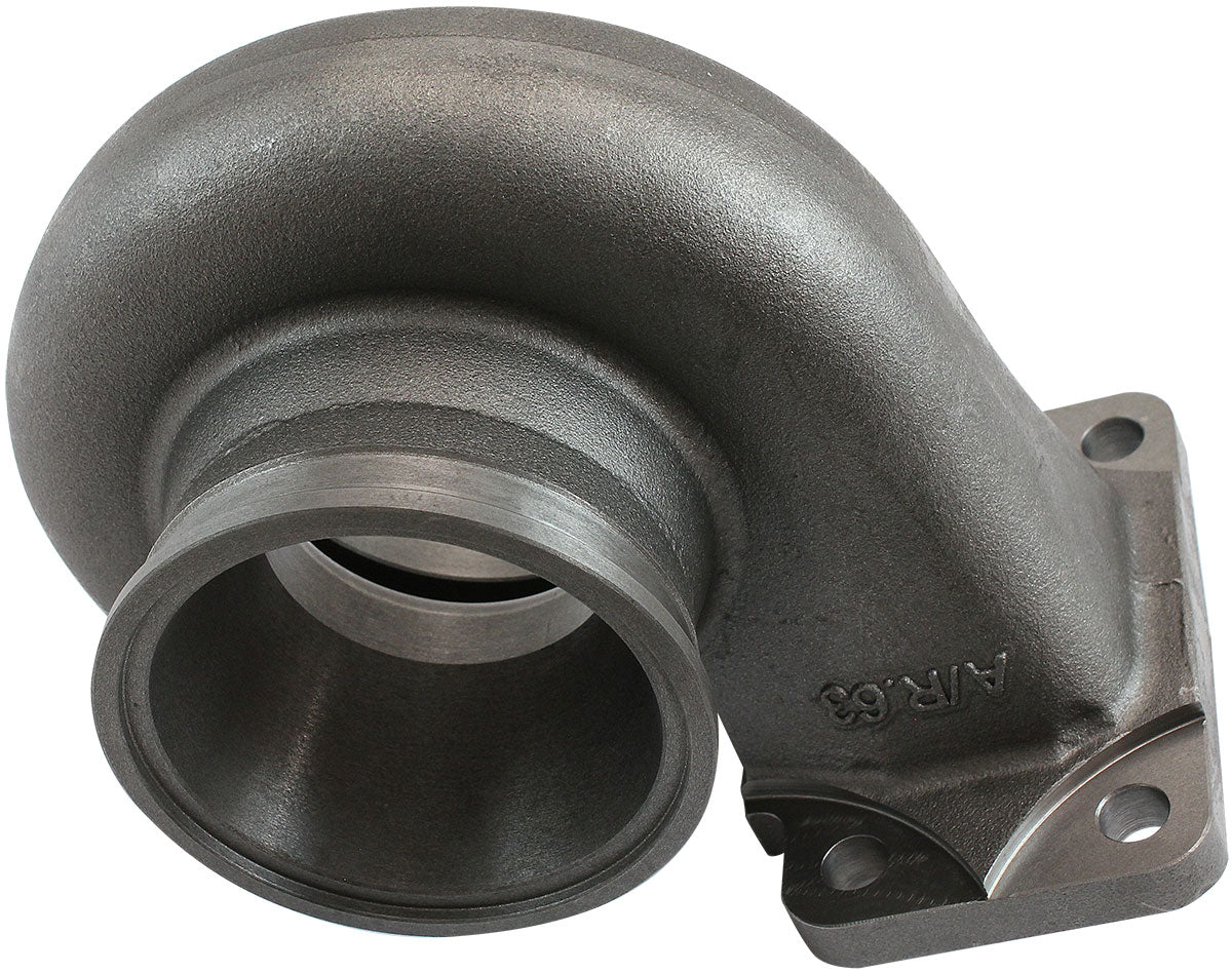 Boosted 0.63 A/R T3 Inlet & V-Band Outlet Turbo Exhaust Housing, Suits Boosted 5455 & 5855 Turbochargers    Cast Iron Material
