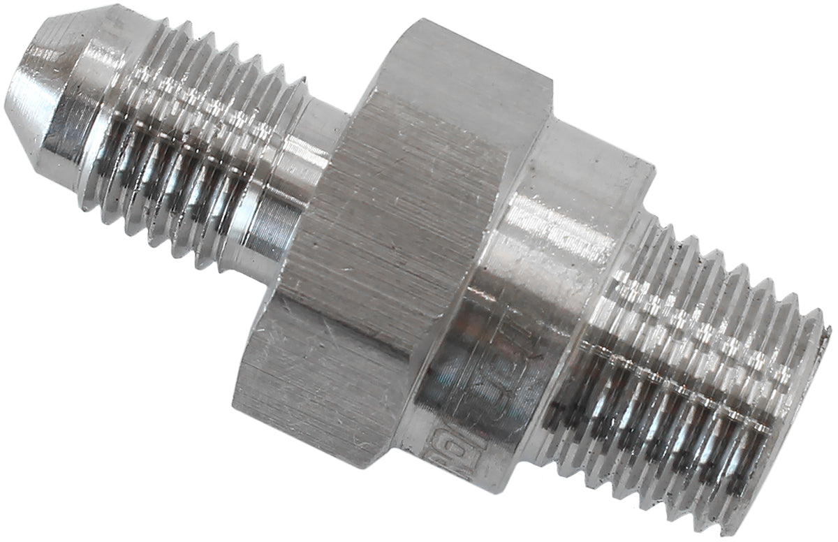 Boosted Turbo's Oil Feed Fitting   1/4" NPT to -4AN with Built in Restrictor