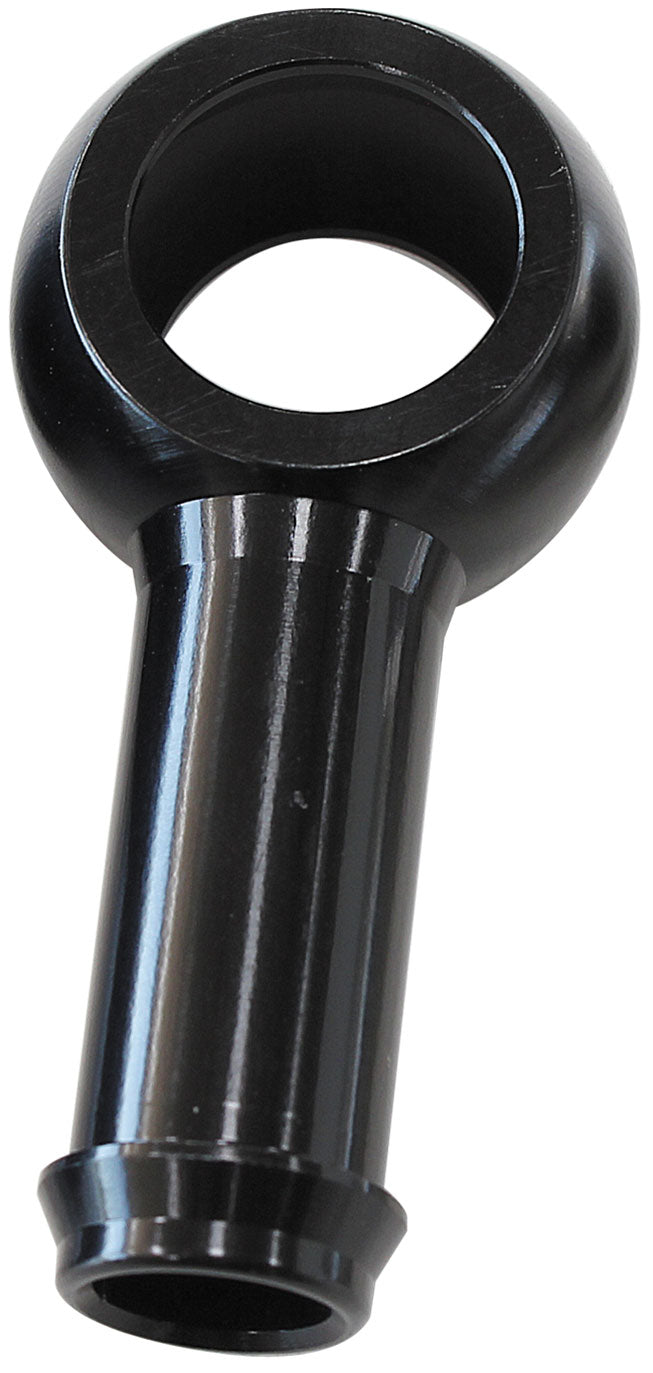 Alloy Barb Banjo - Black  9.5mm (3/8") Barb, Use 12mm or 7/16" Banjo Bolt to Suit