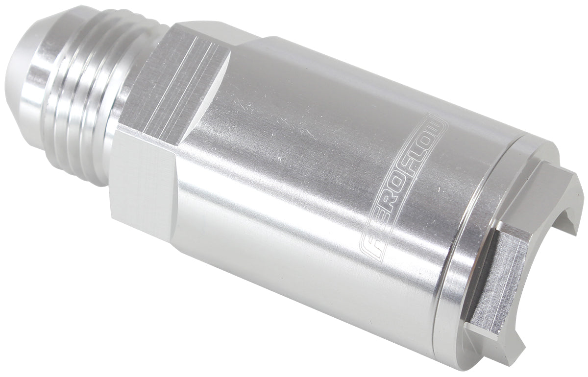 Push-On EFI Fitting -8AN with 1/2" Push-On  Silver Finish