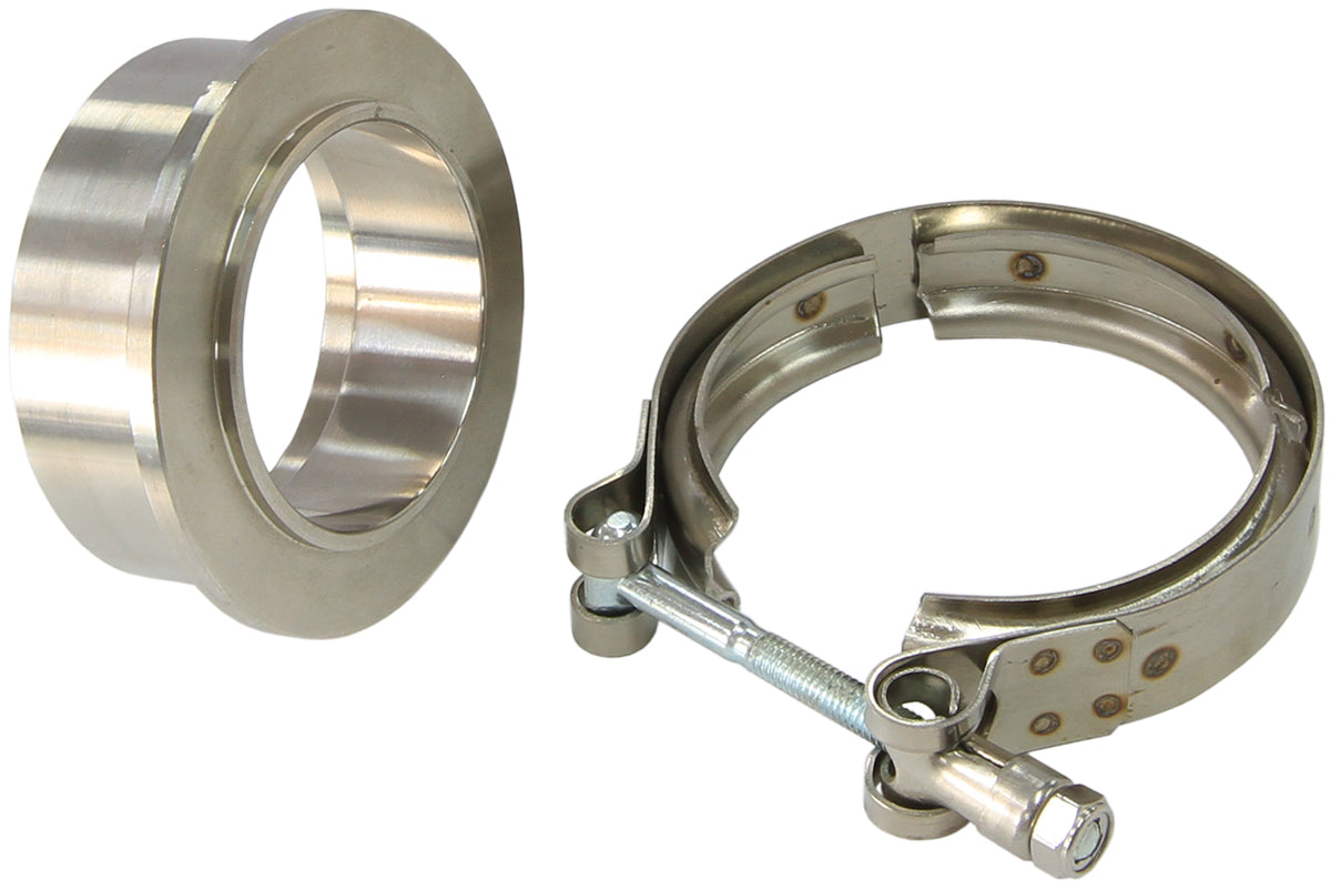 Boosted Turbine Inlet 3" O.D Stainless Steel V-Band Kit  Suit Boosted 6662 Dual V-Band S/S Turbochargers
