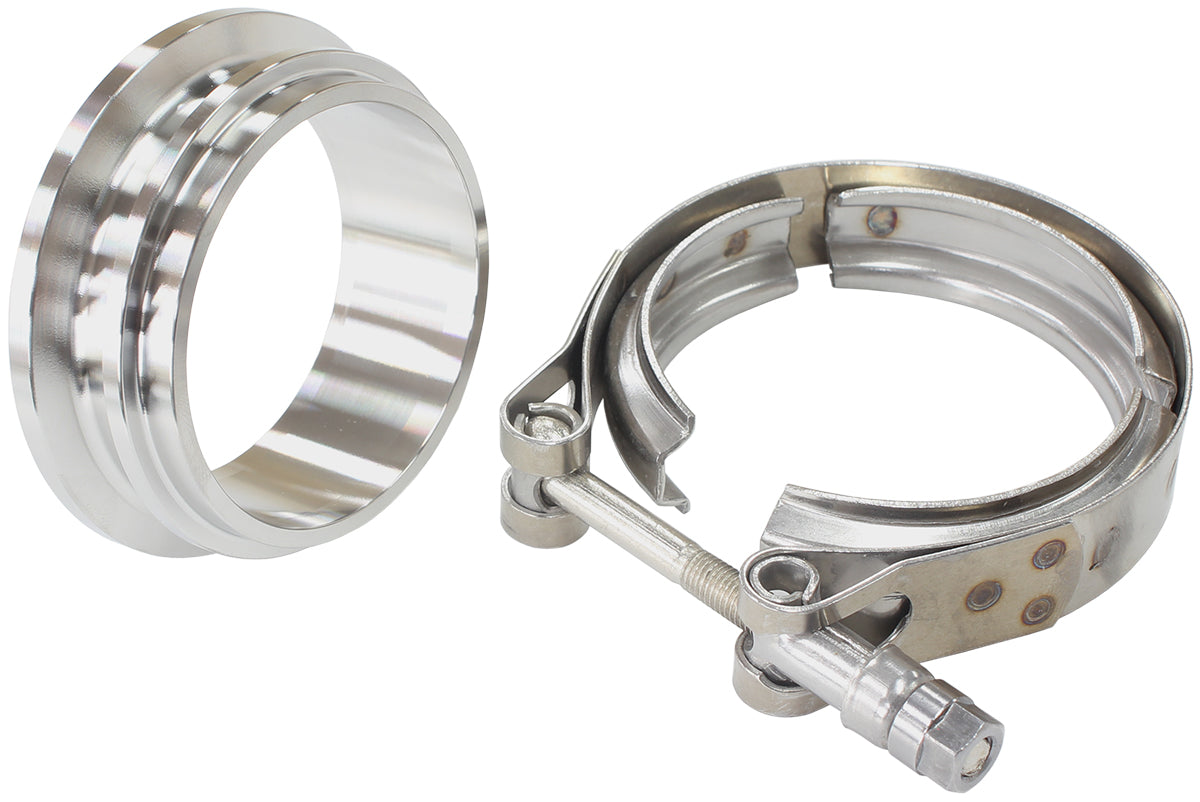 Boosted Turbine Inlet 3" O.D Stainless Steel V-Band Kit  Suit Boosted 4949 up to 6862 Dual V-Band Turbochargers