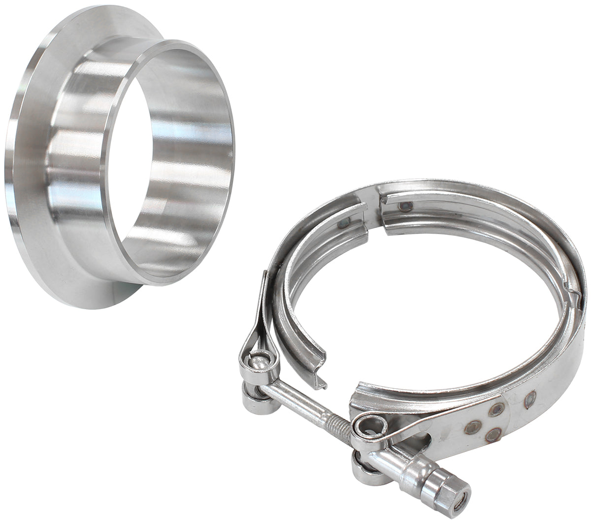 Boosted Turbine Outlet3.54" O.D Stainless SteelV-Band Kit  Suit Boosted 6662 Dual V-Band S/S Turbochargers