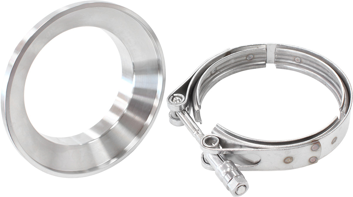 Boosted Turbine Outlet3.5" O.D Stainless Steel V-Band Kit  Suit Boosted 4849 Up To 6862 Turbochargers with 4" Transition Cone
