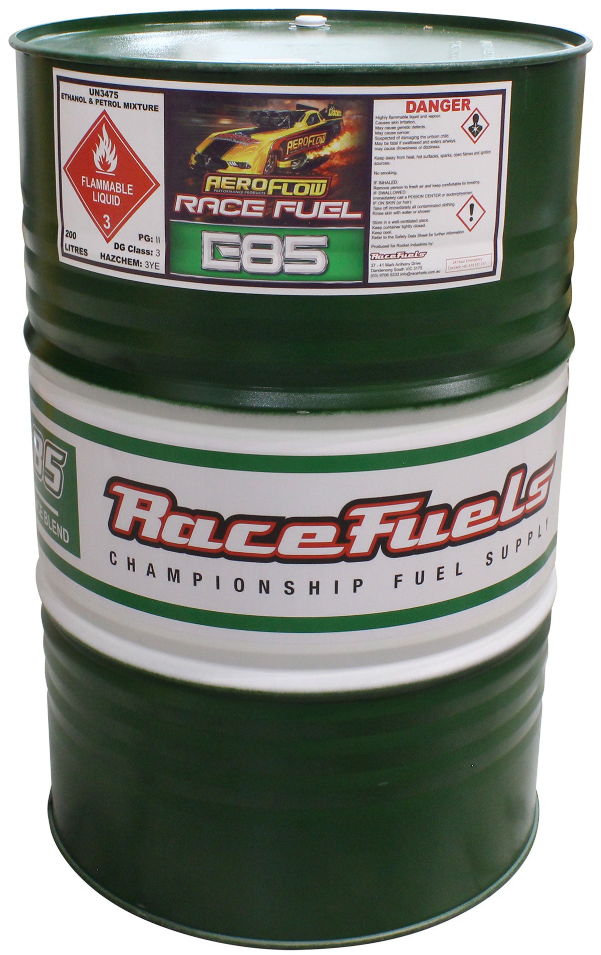 Aeroflow E85 Racing Fuel  200 Litre (52 Gallon) Container
