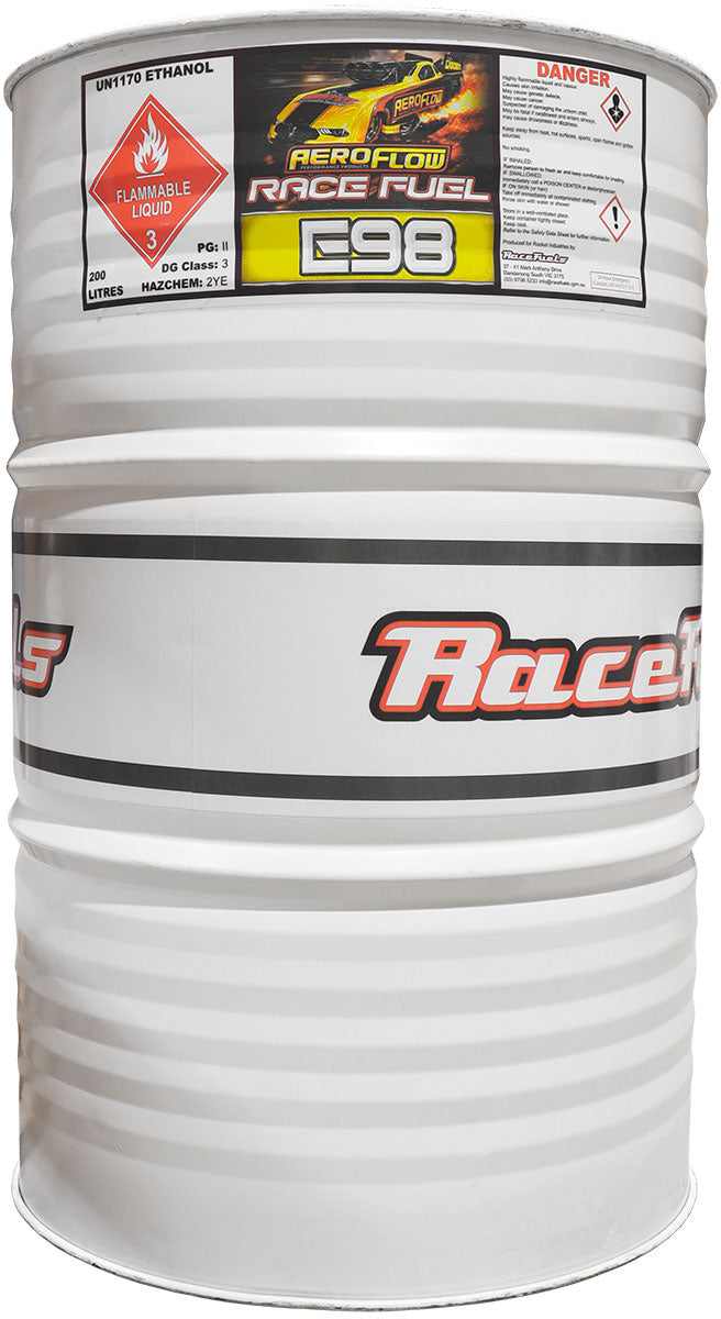 Aeroflow E98 Racing Fuel  200 Litre (52 Gallon) Container