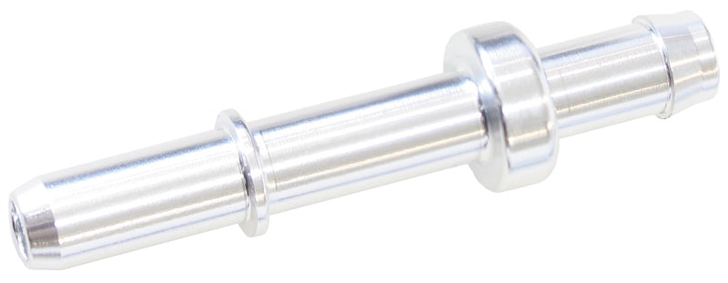 Push-In to Barb EFI Fuel Fitting   8mm/5/16" Barb to male hard tube, Silver