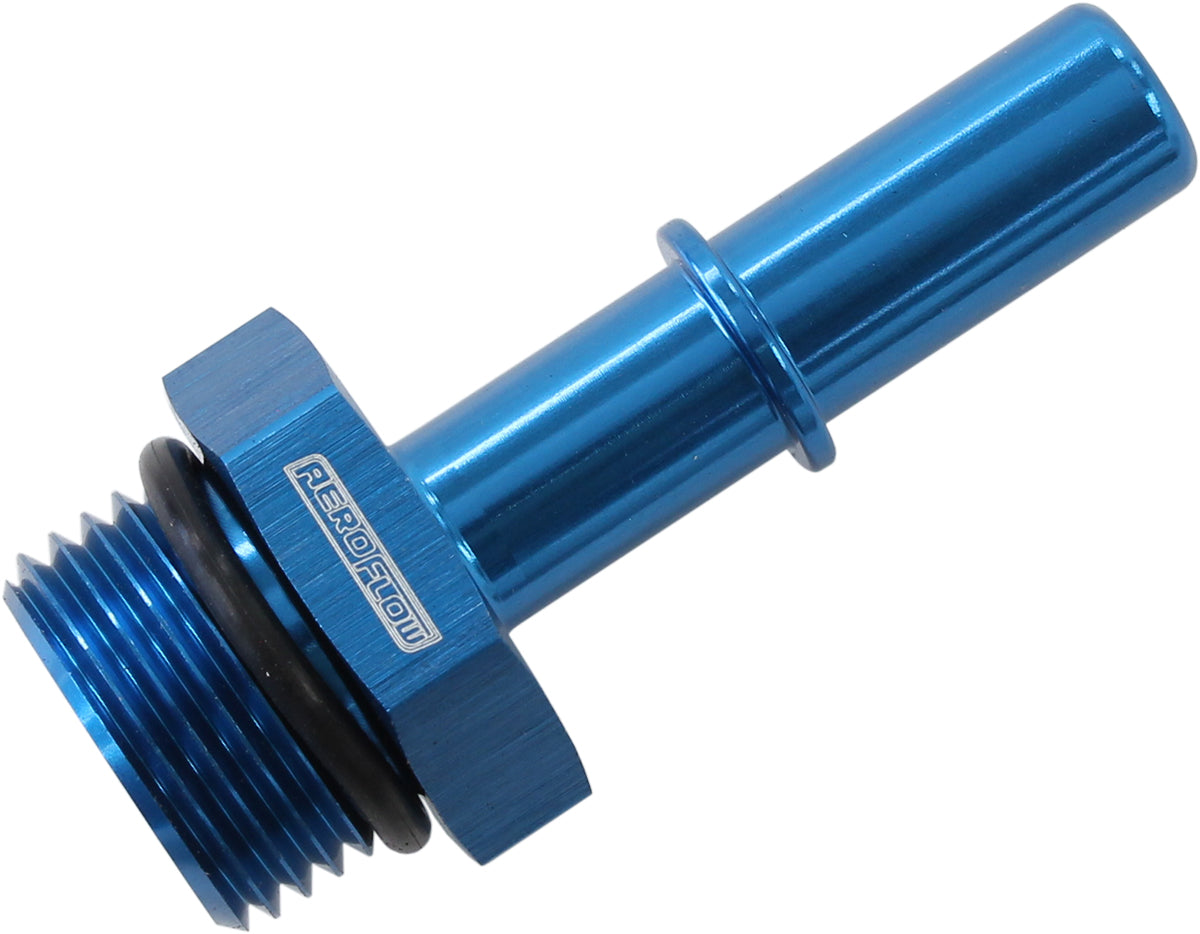3/8" Push On EFI to -8 ORB Male Fitting  Blue Finish