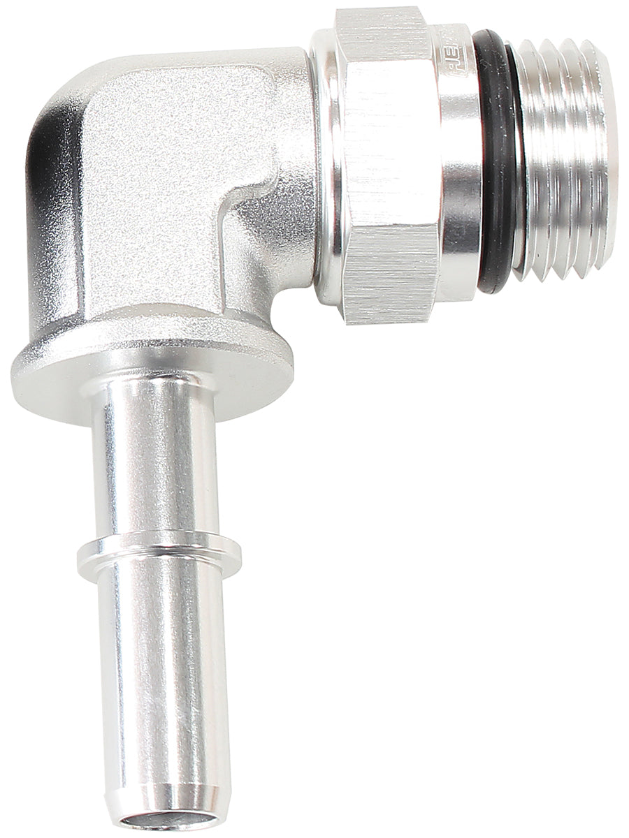 Push-On EFI Fuel Fittings - Silver  7.93mm (5/16) to -8 ORB