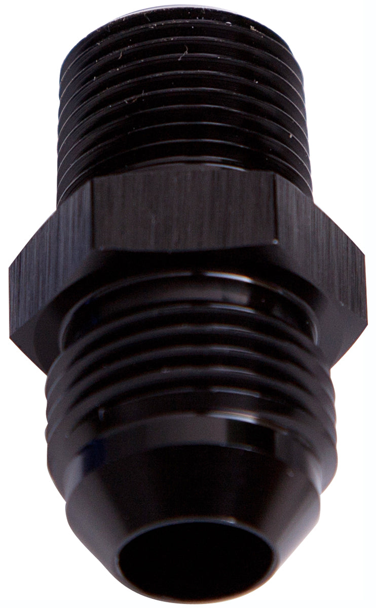 NPT to Straight Male Flare Adapter 1/4" to -10AN  Black Finish