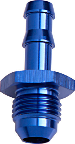 AN Flare to Barb Adapter -6AN to 3/8"    Blue Finish