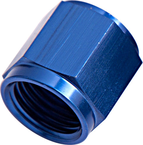 -10AN to 5/8" Aluminium Tube Nut - Blue Finish  Sold As APair. Suits Aeroflow, Moroso &Russell Tubing