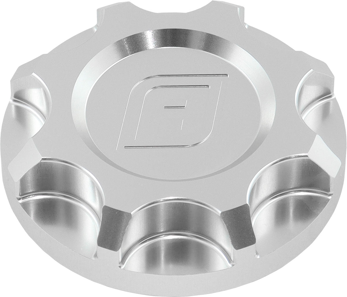 Aeroflow Billet Oil Cap - Silver Finish  Ford Falcon Barra Inline 6 Cylinder