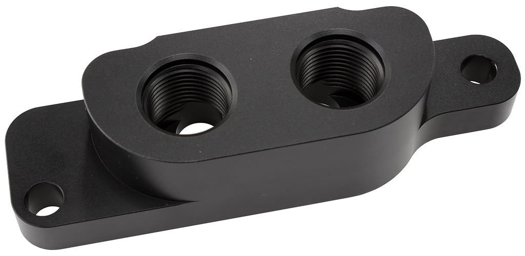 Oil Block Adapter with 2 x Female -10ORB Ports   Suit GM LS Series