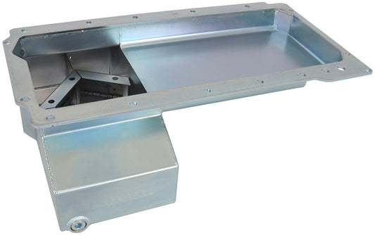 Fabricated GM LS Front Sump Oil Pan with Oil Filter Attachment  Holds 5.5 Liters, Extra Oil Filter Clearance