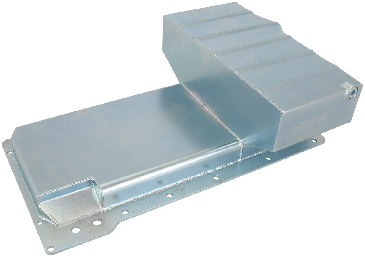 Fabricated GM LS Front Sump Oil Pan with Oil Filter Attachment  Holds 5.5 Liters, Extra Oil Filter Clearance
