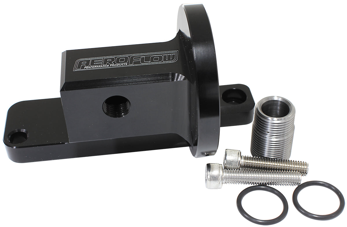 Bolt-On Oil Filter Adapter 90°   Suit GM LS Series Engines