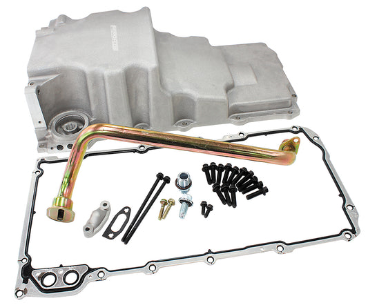 GM LS Cast Aluminium Conversion Rear Sump Oil Pan with Extra Clearance  Suit GM LS Series, 5.85 Litre Capacity